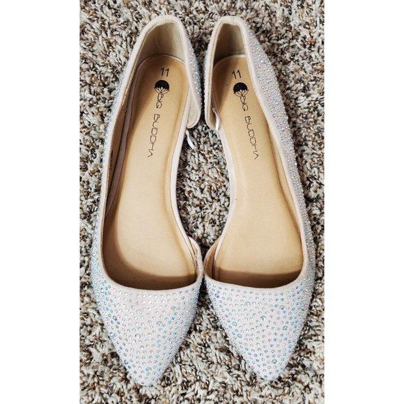 Big Buddha Sparkly Pink Pointed Toe Slip On Flats Sz 11 - Picture 4 of 10